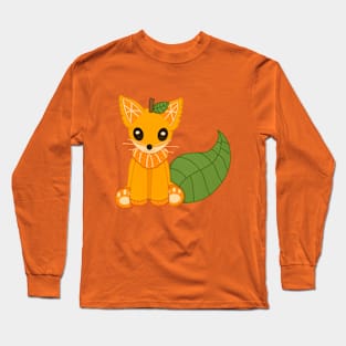 Orange Fox Long Sleeve T-Shirt